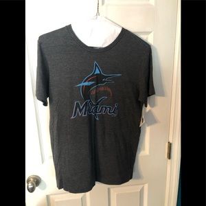 Miami Marlins Majestic T Shirt NWT